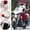 Red, variant on Christmas Motorcycle Hat Head Cover - Full Decorative Accessory for Riding Enthusiasts