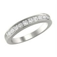 thumbnail image 2 of Channel Set Princess Cut 1 Carat Wedding Ring Band, Promise Ring, Anniversary Gift, 2 of 2