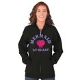 thumbnail image 5 of Mermaid Lovers Cute Seashell Heart Zip Hoodie Sweatshirt Women Brisco Brands M, 5 of 6