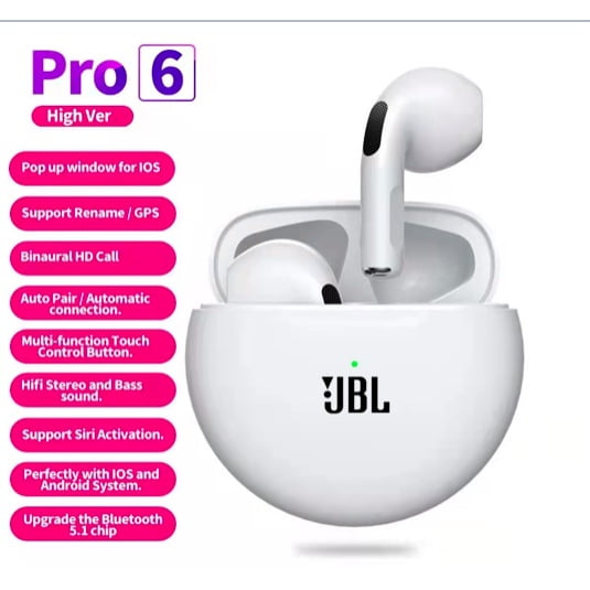 Auriculares Inalámbricos TWS pro6 bluetooth 5.0 Deportivos Impermeables Para iphone Huawei Xiaomi smartphone