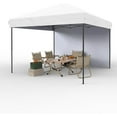 thumbnail image 1 of COZONY 10'x10' Pop Up Canopy Tent, Waterproof and UV Protection, 1 Sidewall and 4 Sandbags,Instant Portable and Adjustable Shelter for Deck, Backyard, Garden, Patio,Lawns,Outdoor Activities, White, 1 of 9