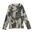 thumbnail image 5 of WTOBBY Men's Camo Print Hooded Sweatshirt, Loose Fit Casual Military Style Pullover for Outdoor Hunting, Durable Cotton Blend,Gray M, 5 of 6