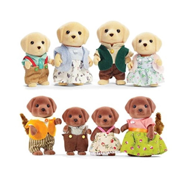 calico critters chocolate labrador family