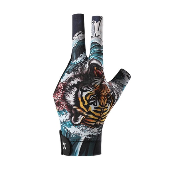 QHUDLV Finger Billiards Gloves Pool Cue Glove, Billiard Pool Gloves for Left Hand 3 Fingers