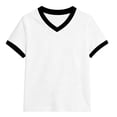 thumbnail image 3 of Zhanqunnn Girls Short Sleeve Crewneck Tee Soft Blended Basic Top Everyday School Play, Size 13-14 Years, 3 of 5