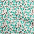 thumbnail image 1 of oneOone Polyester Spandex Turquoise Green Fabric Floral Craft Projects Decor Fabric Printed By The Yard 56 Inch Wide, 1 of 4
