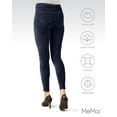 thumbnail image 6 of MeMoi Wide-Rib Stretch Corduroy Leggings - Womens - Female (L/XL, Navy), 6 of 12