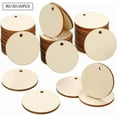 thumbnail image 2 of 20/30/40/50mm Natural Unfinished Round Wood Slices With Hole,Blank Discs,DIY Crafts Wedding Party Christmas Home Decoration, 2 of 9