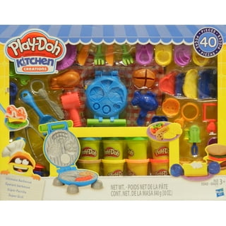 HASAYAQI Dough Toys, Kitchen Creations Play Dough Sets,Play Do Grill  Cooking,Pretend Play Food Burger Barbecue Playset Playdough Sets for Kids  Preschool Toys fo…