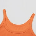 thumbnail image 5 of Women's Scoop Neck Ribbed Sleeveless Tank Top, Stretchy Casual Shirt for Workout or Everyday Summer Wear,Orange XS, 5 of 5