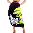 thumbnail image 4 of HAPPY BAY Women's Beachwear Summer Bikini Wraps Beach Wrap Coverups Sarong Skirt Bathing suit Swim Cover up Swimwear Swimsuit Coverups for Women One Size Coal, Floral, 4 of 4