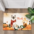 thumbnail image 4 of Happy Thanksgiving Ragdoll with Turkey Pumpkins Autumn Vibes Doormat Cat Lover Kitten Owner Gifts Idea Indoor Outdoor Welcome Mat - 12018, 4 of 5