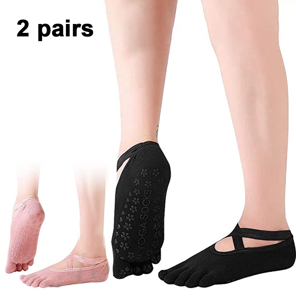Women Sport Massage Yoga Pilates Ballet Socks Grip Cotton Non Slip Silicone Sole 