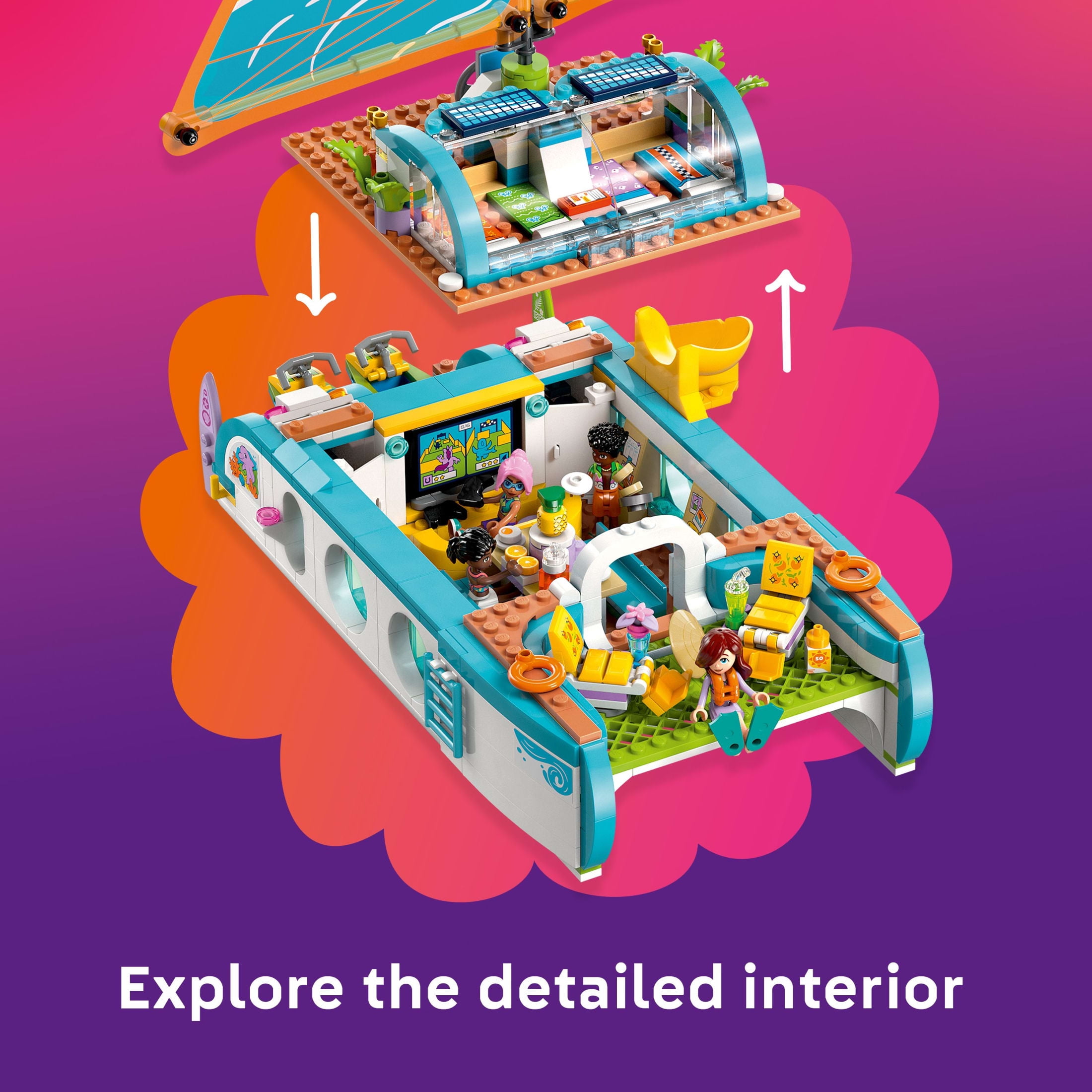 LEGO, LEGO Friends Travel Boat Adventure, 42664, Pretend Play Toy