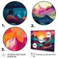 thumbnail image 3 of DESIGN ART Designart "Vibrant Sunset Shining Over Mountains Iii" Landscape Mountains Wall Art Prints 44 in. wide x 34 in. high, 3 of 5