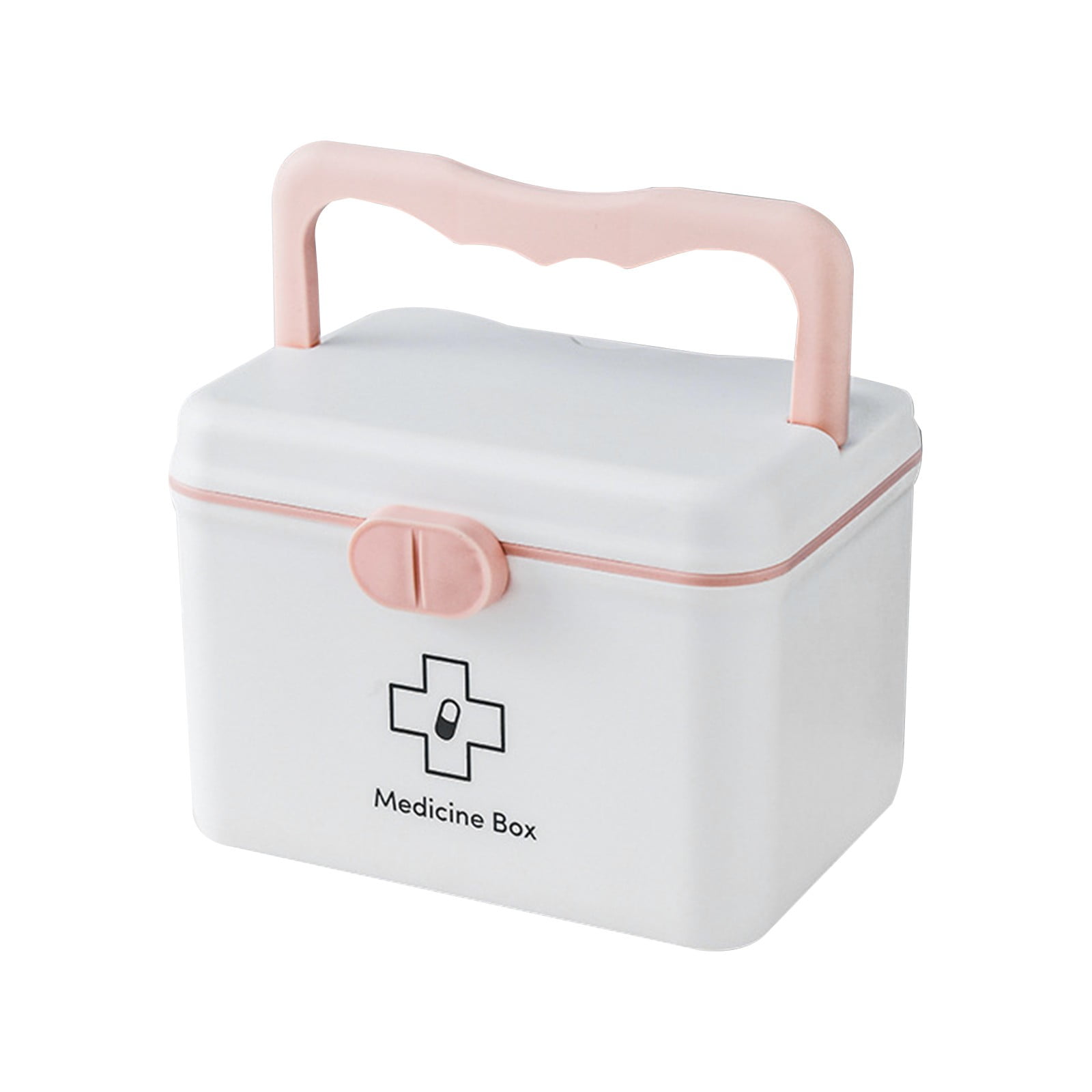 witspace Medicine Box with Portable Handle, First Aid Box Medication Storage Box for Family Use, Emergency Medicine Kit Box Organizer for Family, Office and Travel
