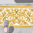 thumbnail image 5 of Golden Baroque Scroll Luxury Flannel Bathroom Mats 16x24, Extra Soft and Absorbent Non-Slip Shower Rug for Bathroom Floor, 5 of 9