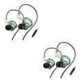 thumbnail image 2 of Injueey Auriculares deportivos intrauditivos con cable de 3,5mm, auriculares dinámicos portátiles, ergonómicos, para trabajar, correr, Verde con micrófono 2Conjunto, 2 of 6
