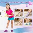 thumbnail image 3 of Bocaoying 5 Pairs Girls Crew Athletic Socks, Funny Kids Cotton Socks, Retro Stripes Hearts Mid-Calf Socks, Breathable Soft Socks for Outdoor Sports (Suitable for Girls Aged 9-12), 3 of 7