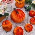 thumbnail image 2 of 8pcs Artificial Halloween Pumpkin Fake Champagne Velvet Cloth Pumpkins Decoration Party Home Farmhouse Tabletop Kitchen Photography Props, 2 of 3