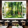 thumbnail image 1 of Tapiz de pared con diseño de ventana, 150 x 130 cm, microtela, fibra, 1 of 1