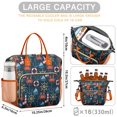 thumbnail image 2 of Summer Nautical Sailing Lunch Bag, Large Insulated Leakproof Cooler Tote with Compass, Tide, and Beacon Patterns for Work or Beach, 2 of 6