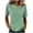 Green, variant on Womens Summer Tops Elbow Length Sleeve Crew Neck Shirts Loose Fit Casual Basic Tees for Women