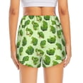 thumbnail image 2 of Lsque Broccoli 3 Printed Women's Running Shorts with Liner Pockets,Elastic Quick Dry Workout Athletic Gym Yoga Shorts,Womens High Waist Shorts-XX-Large, 2 of 9