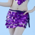 thumbnail image 2 of QHFBli Sequin Skirt Sparkly Mardi Gras Belly Dance Mini Skirts for Women, 2 of 3