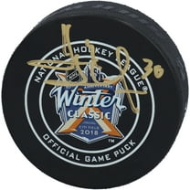 Henrik Lundqvist New York Rangers Autographed 2018 NHL Winter Classic Official Game Puck - Fanatics Authentic Certified