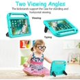 thumbnail image 3 of SUPNICE Kids Case for New iPad 9.7 2018/2017 with Built-in Screen Protector, Light Weight Shock Proof Handle Stand Kids Case for iPad 9.7 2017/2018 iPad Air/iPad Air 2/iPad Pro 9.7 - Turquoise, 3 of 8