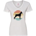 thumbnail image 3 of Inktastic Boxer Dog Vintage Silhouette Women's V-Neck T-Shirt, 3 of 5