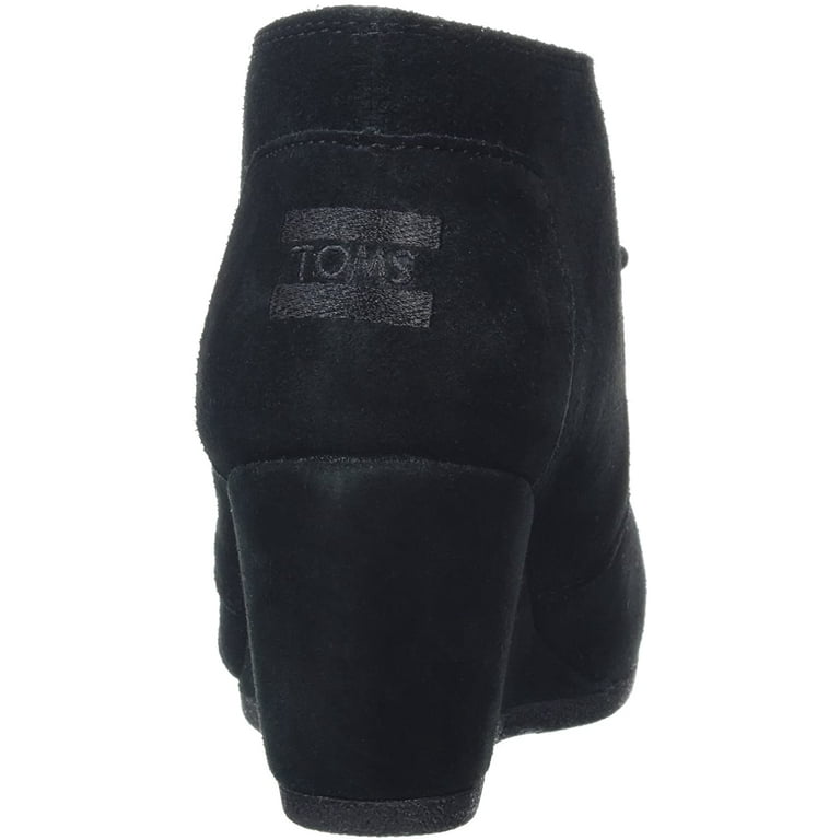 TOMS Womens Black Suede Desert Wedges 10006248 Size: