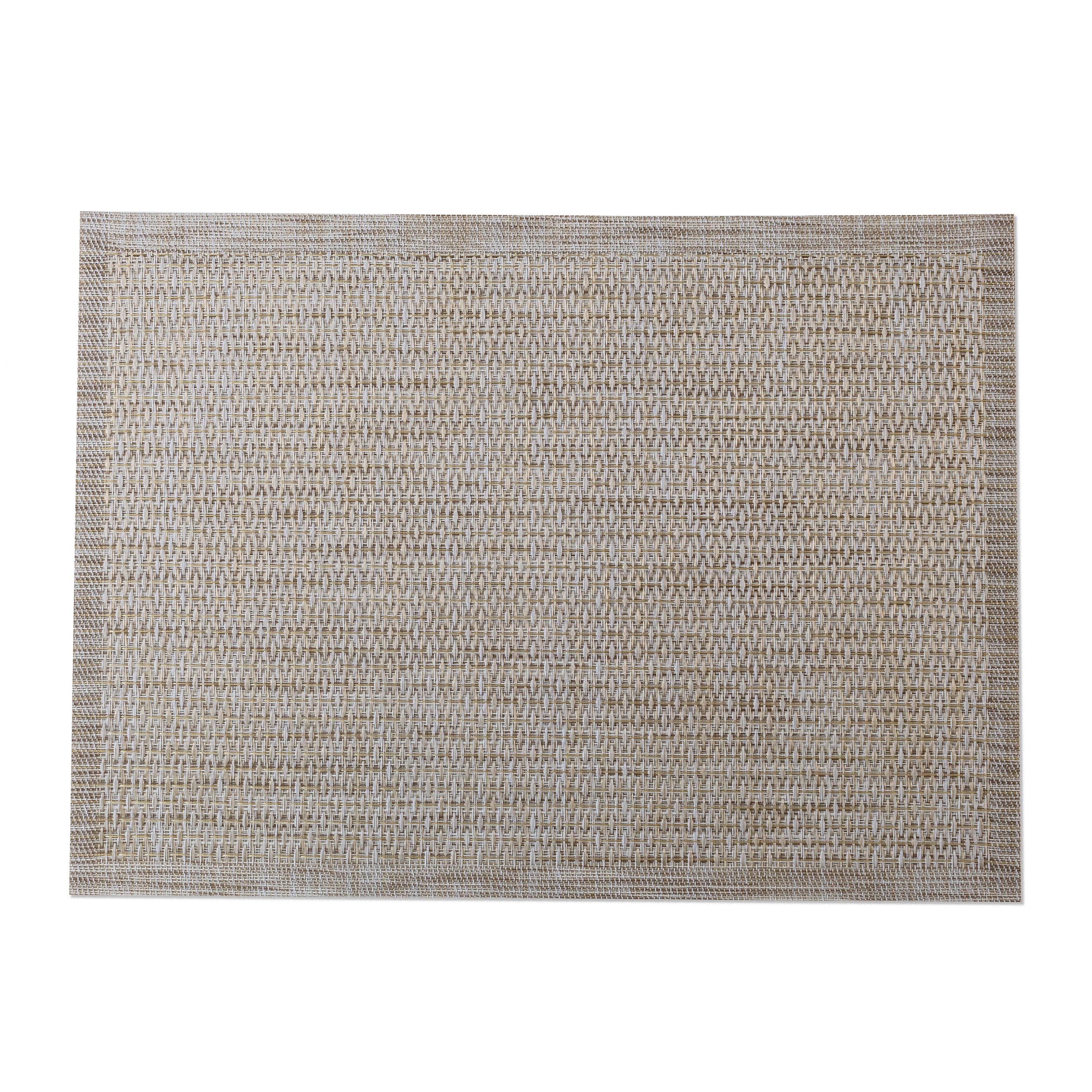 (4 pack) Mainstays Rainer Woven Vinyl Table Placemat Sand 13" x 18"