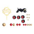 thumbnail image 2 of Adorno para tarta de cumpleaños, temática de moto para hombres y niños, púas para moto. Estilo E, 2 of 9
