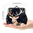 thumbnail image 2 of Elk Deer Stylish Coin Purse Made of 0.7 Microfiber Zinc Alloy Jaws, 4.3x4.7 in/11x12 Cm, Durable and Chic Way to Carry Your Essentials, 2 of 7