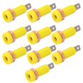 thumbnail image 1 of HUGFEGWE 10PCS 4mm Banana Jack Socket Female, Connector Panel for Electronic Instrument (Yellow) U2536-25701, 1 of 9