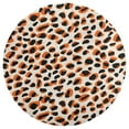 thumbnail image 3 of Leopard Print Pattern Floral Medallion Round Rug - Small Round Area Rug, Soft Non-Slip Machine Washable Bedroom Mat Indoor Accent Entry Carpet for Office Desk Dorm Hallway, 3 of 6