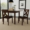 thumbnail image 2 of Hillsdale Furniture Spencer Wood X-Back Dining Chair, Set of 2, Dark Espresso Wire Brush, 2 of 5