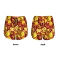 thumbnail image 3 of Balery Autumn Mosaic Maple Leaves Pantalones cortos deportivos para mujer con forro y dos bolsillos, elásticos, para entrenamiento, gimnasio, yoga-Small, 3 of 7