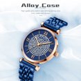 thumbnail image 4 of MINI FOCUS MF0334L Reloj de pulsera retro con números romanos para mujer, de acero inoxidable, 4 of 8