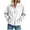 White #06, variant on Womens Quarter Zip Pullover Oversized Corduroy Jacket Fll Winter Casual Sweatshirt Hoodies with Pockets XL