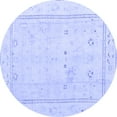 thumbnail image 1 of Ahgly Company Indoor Round Oriental Blue Traditional Area Rugs, 6' Round, 1 of 4