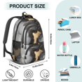thumbnail image 5 of Grey and Gold Marble Pattern Backpack for School, Cute School Bag with Adjustable Shoulder Straps and Padded Back, 16.9"x12.6"x5.9", 5 of 5