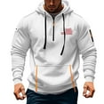 thumbnail image 5 of Sweat à Capuche pour Hommes, Sport Décontracté, avec Poche Imprimée et Demi-Fermeture Éclair, 5 of 5