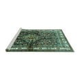 thumbnail image 2 of Ahgly Company Machine Washable Indoor Square Persian Turquoise Blue Traditional Area Rugs, 6' Square, 2 of 4