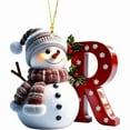 thumbnail image 1 of Snowman Christmas Ornaments 2025 Cute Christmas Tree Letter Decoration Personalized Hanging Pendants Indoor Hanging Xmas Ornament, 1 of 1