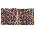 thumbnail image 7 of Yayeee Kitchen Curtains Tier Set of 2 Light Filtering 57"x24" Over Sink Window Panels, Small Colorful Flower, 7 of 7