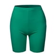 thumbnail image 2 of TheLovely Womens & Plus Basic Solid Cotton Mid Thigh High Rise Biker Bermuda Shorts, 2 of 5