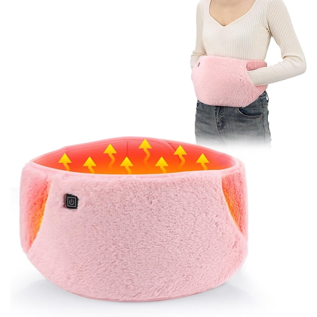Winter Plush Heating Belt, Heating Pad for Period Cramps, 3-in-1 USB Electric Heating Pad for Period Cramps, Back, Abdomen, 3-Level Electric Waist Belt,Gifts for Women